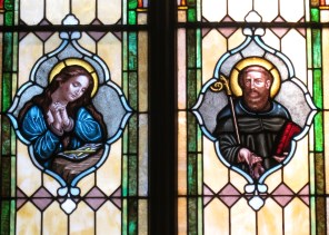 누르시아의 성 베네딕토와 성녀 스콜라스티카_photo by Nheyob_in the Church of St Joseph in Dyer_Indiana USA.jpg